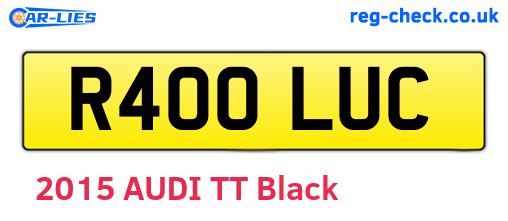 R400LUC are the vehicle registration plates.