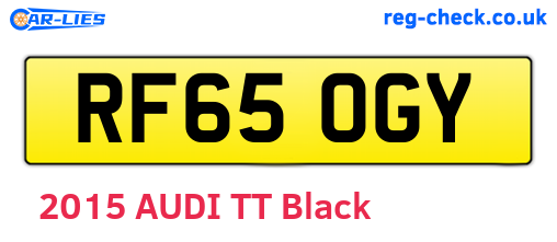 RF65OGY are the vehicle registration plates.
