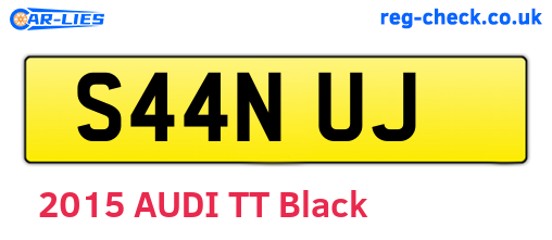 S44NUJ are the vehicle registration plates.