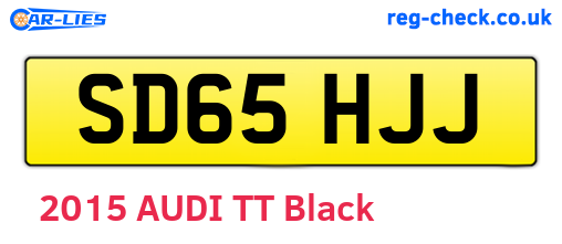 SD65HJJ are the vehicle registration plates.