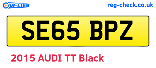 SE65BPZ are the vehicle registration plates.