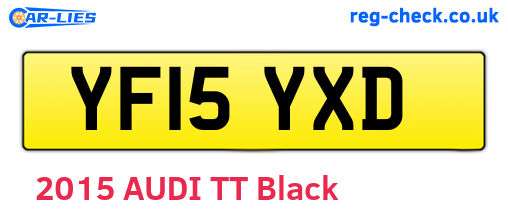 YF15YXD are the vehicle registration plates.