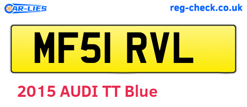 MF51RVL are the vehicle registration plates.