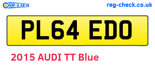 PL64EDO are the vehicle registration plates.