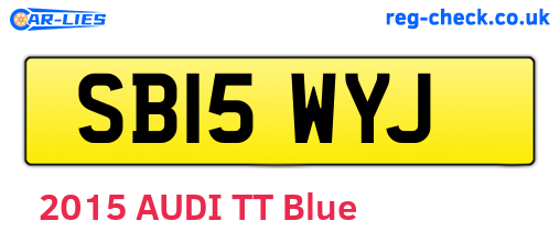 SB15WYJ are the vehicle registration plates.