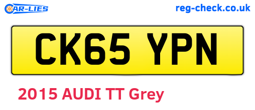 CK65YPN are the vehicle registration plates.