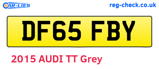 DF65FBY are the vehicle registration plates.