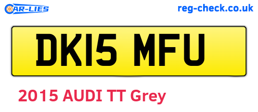 DK15MFU are the vehicle registration plates.