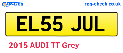EL55JUL are the vehicle registration plates.