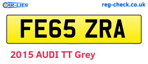 FE65ZRA are the vehicle registration plates.