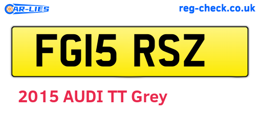 FG15RSZ are the vehicle registration plates.