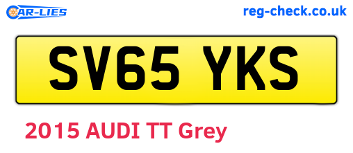 SV65YKS are the vehicle registration plates.