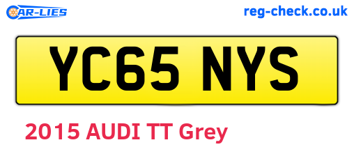 YC65NYS are the vehicle registration plates.