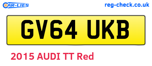 GV64UKB are the vehicle registration plates.