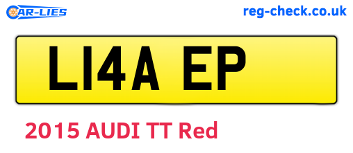 L14AEP are the vehicle registration plates.