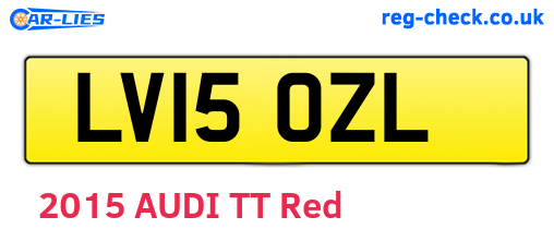 LV15OZL are the vehicle registration plates.