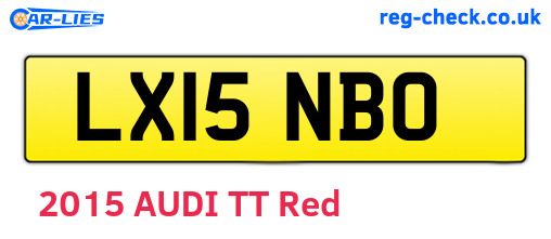 LX15NBO are the vehicle registration plates.