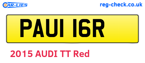 PAU116R are the vehicle registration plates.