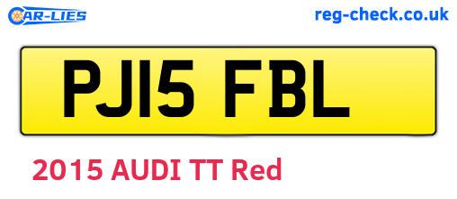 PJ15FBL are the vehicle registration plates.