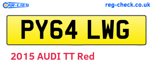 PY64LWG are the vehicle registration plates.