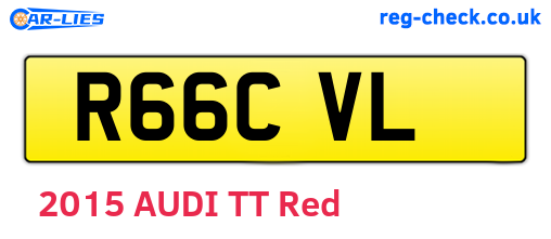 R66CVL are the vehicle registration plates.
