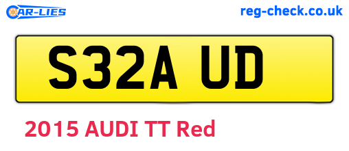 S32AUD are the vehicle registration plates.