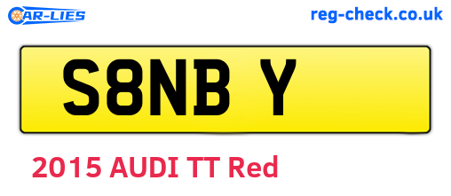 S8NBY are the vehicle registration plates.