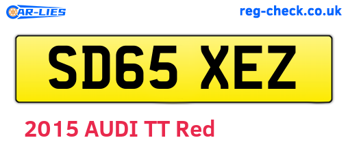 SD65XEZ are the vehicle registration plates.