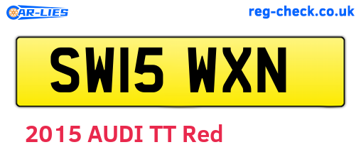 SW15WXN are the vehicle registration plates.