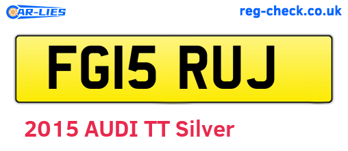 FG15RUJ are the vehicle registration plates.