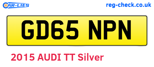 GD65NPN are the vehicle registration plates.