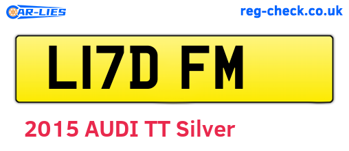L17DFM are the vehicle registration plates.