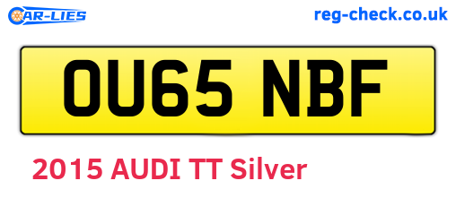 OU65NBF are the vehicle registration plates.