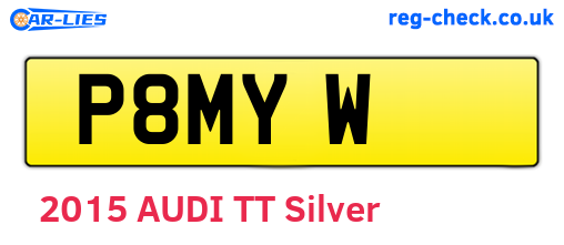 P8MYW are the vehicle registration plates.
