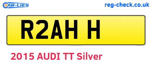 R2AHH are the vehicle registration plates.