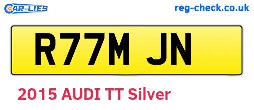 R77MJN are the vehicle registration plates.