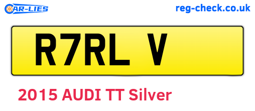 R7RLV are the vehicle registration plates.