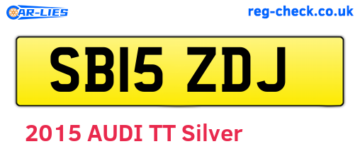 SB15ZDJ are the vehicle registration plates.