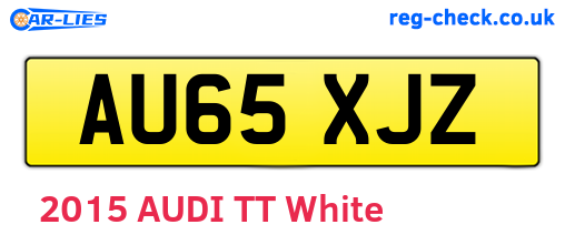 AU65XJZ are the vehicle registration plates.