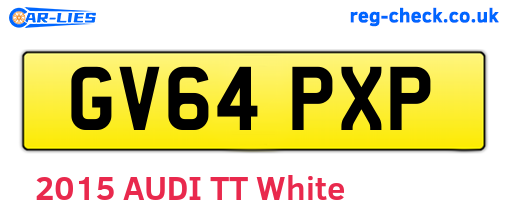 GV64PXP are the vehicle registration plates.
