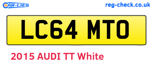 LC64MTO are the vehicle registration plates.