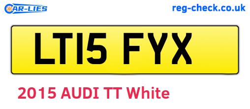 LT15FYX are the vehicle registration plates.