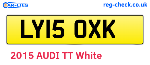 LY15OXK are the vehicle registration plates.