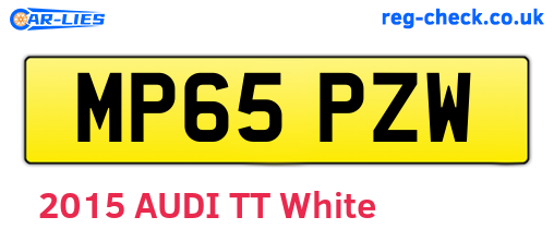 MP65PZW are the vehicle registration plates.