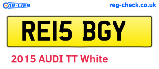 RE15BGY are the vehicle registration plates.