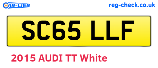 SC65LLF are the vehicle registration plates.