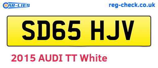 SD65HJV are the vehicle registration plates.