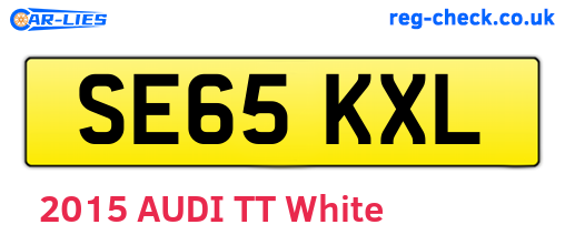 SE65KXL are the vehicle registration plates.