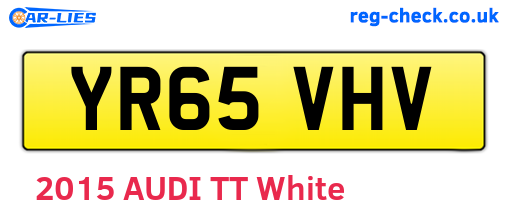 YR65VHV are the vehicle registration plates.