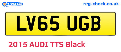LV65UGB are the vehicle registration plates.